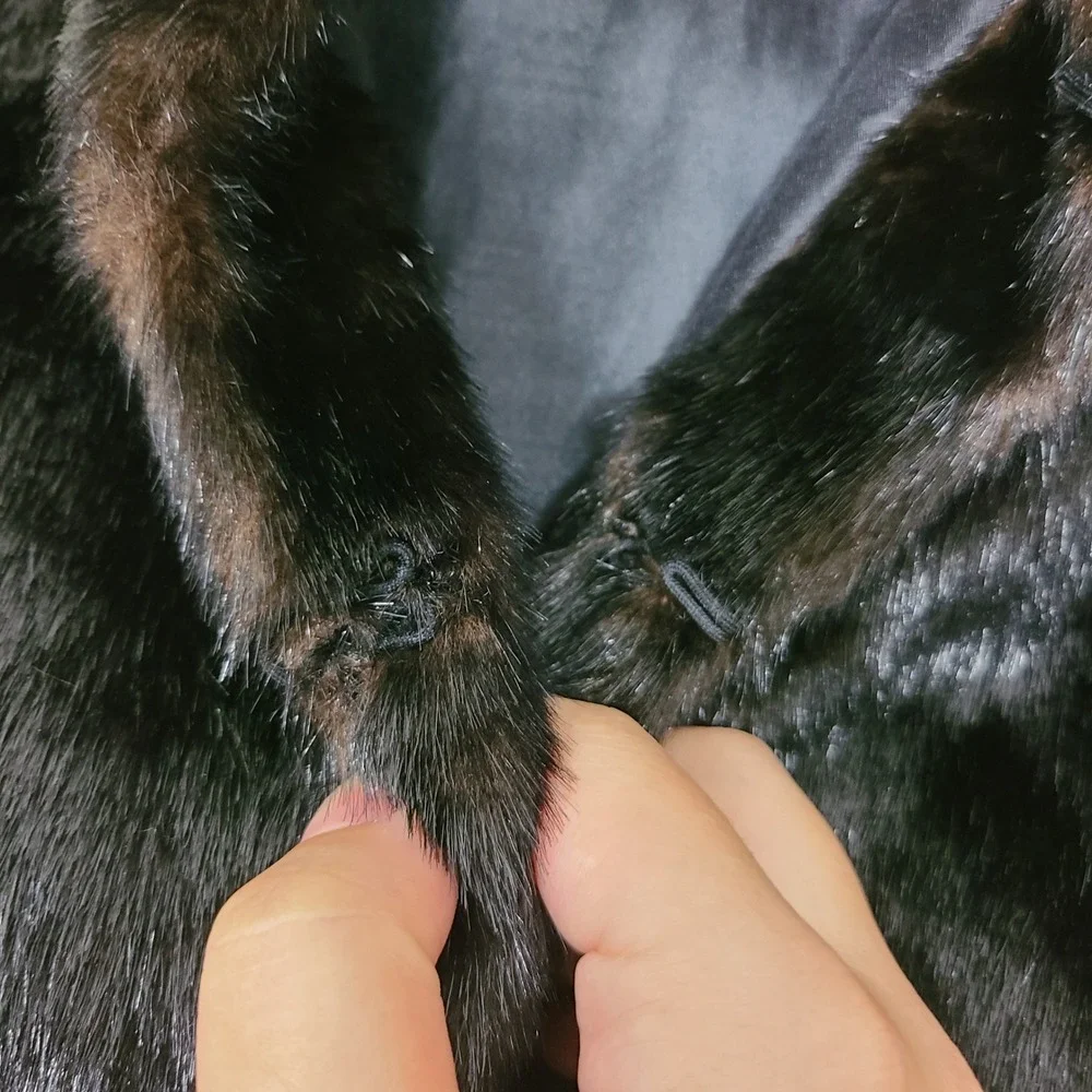 Dark Brown Faux Fur‎ Womens S Vest Mob Wife Luxury Winter Glam Elevated Casual